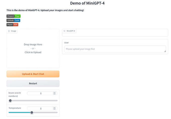MiniGPT-4 Demo